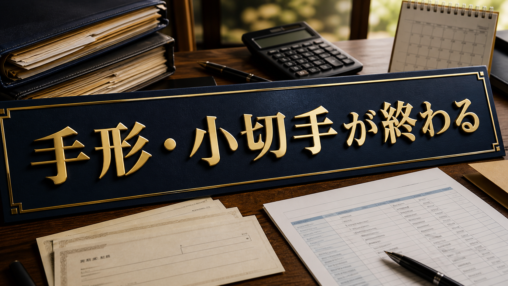 紙の約束手形・小切手が2026年度末で終了。支払と資金繰りの切り替え準備