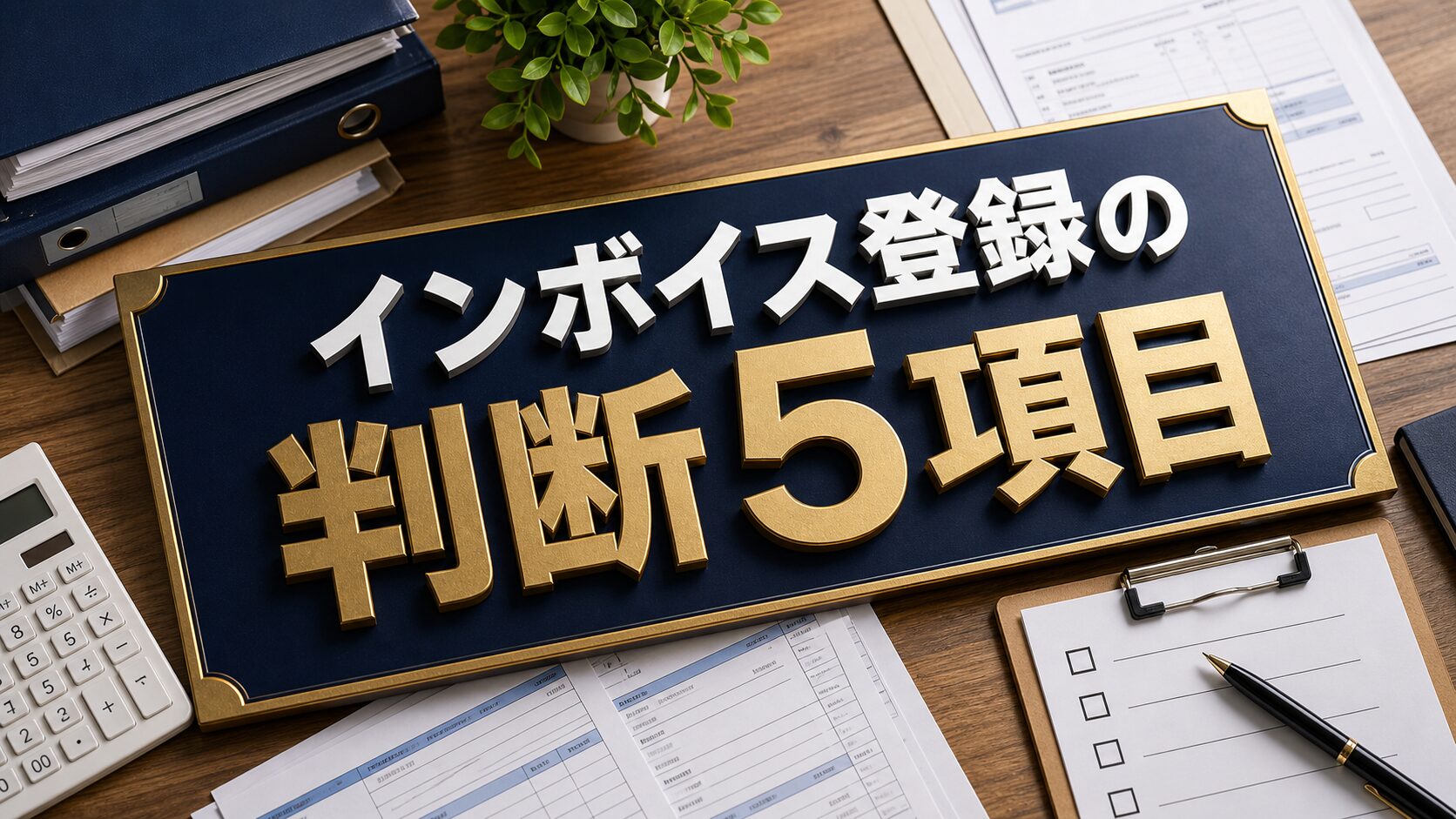 「インボイスって結局なに？」登録すべきか迷う人のための判断チェック5項目