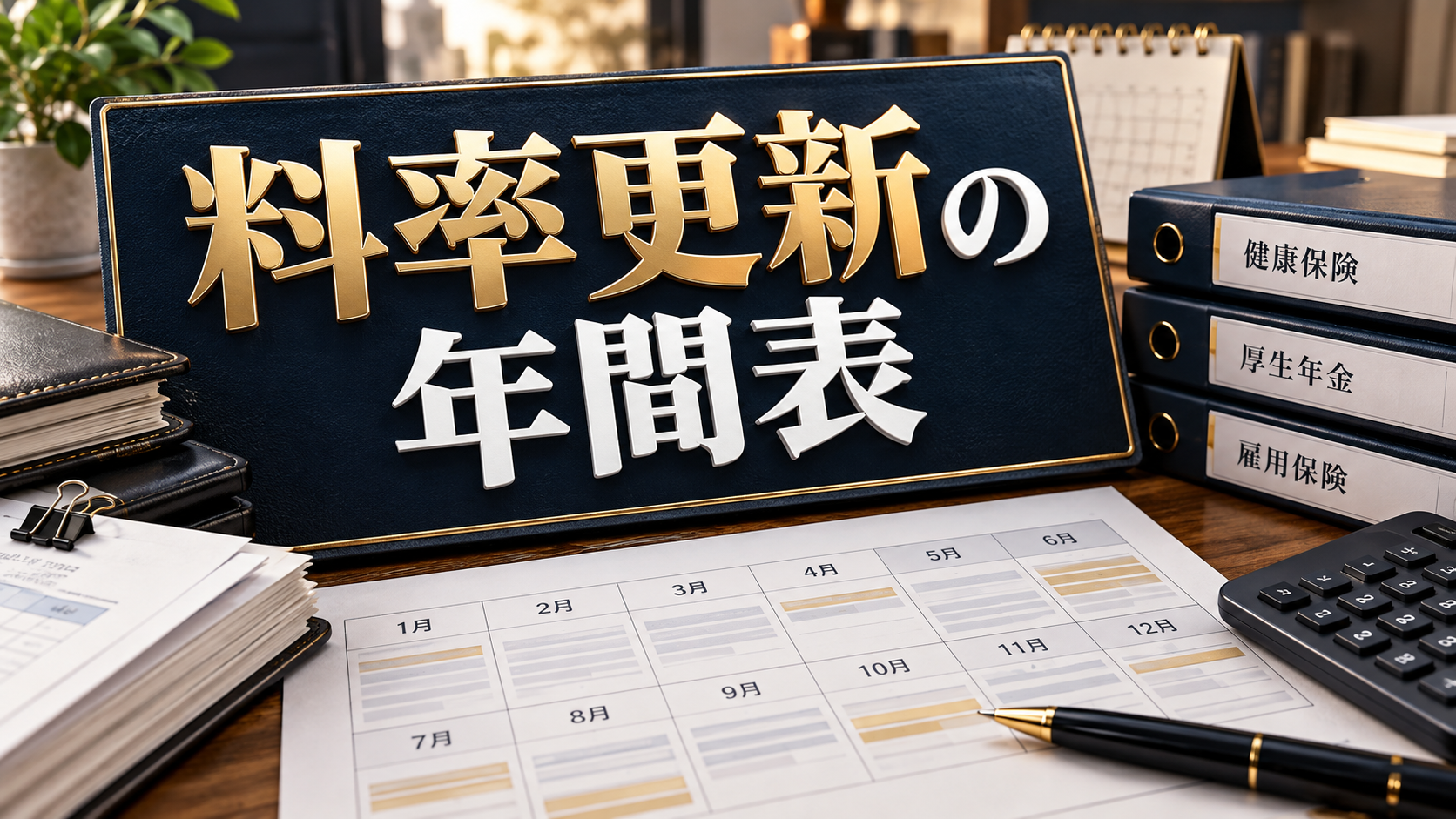 社会保険料率は毎年変わる。給与計算で「いつ・どこを」更新するかの年間チェック