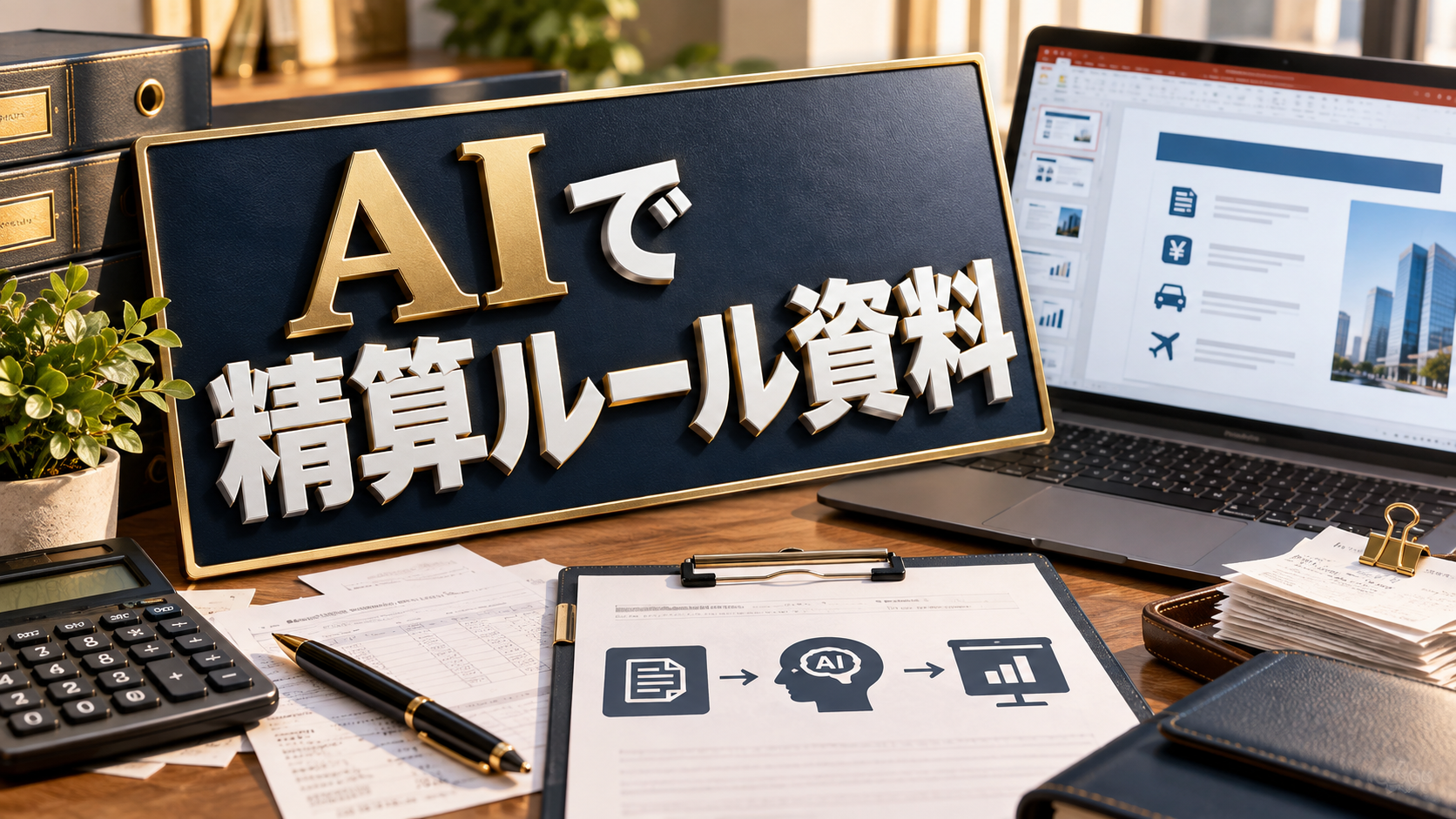 生成AIとPowerPointで経費精算ルールの社内説明資料を作る方法|規程の要点からスライド完成まで